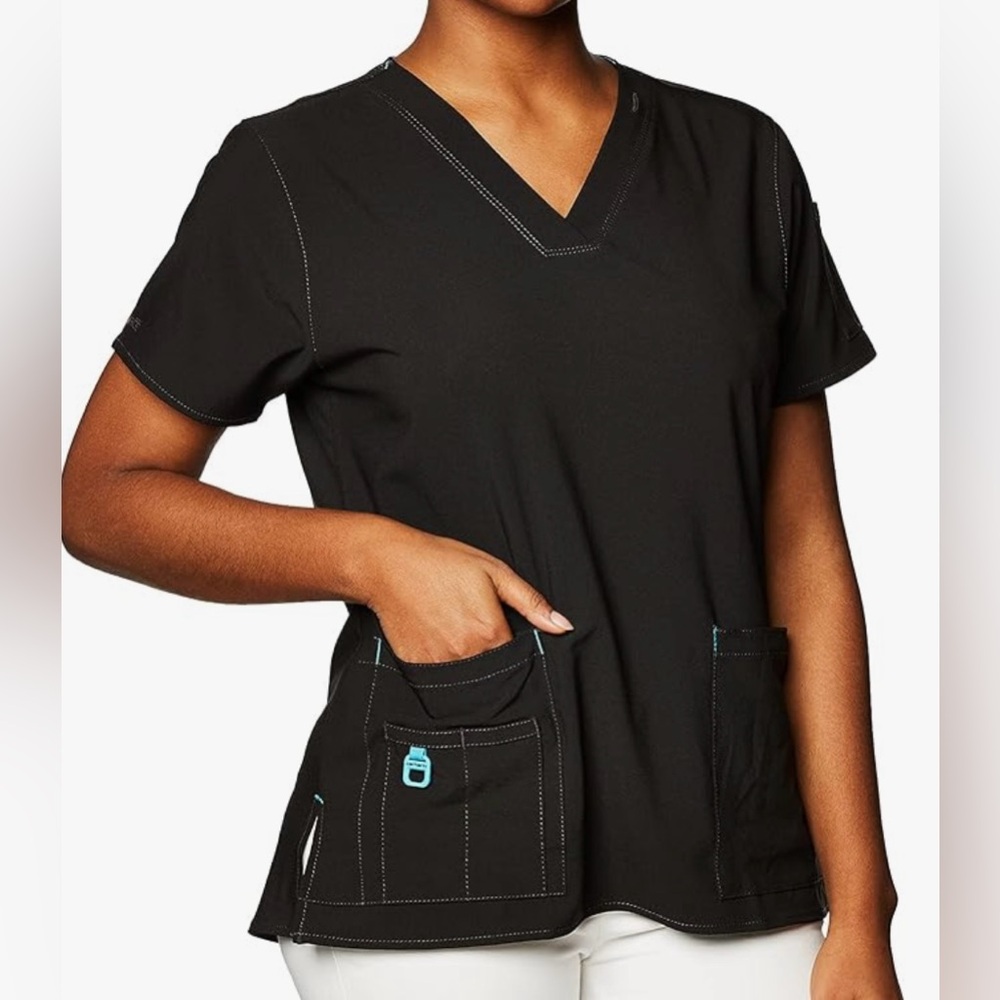 2 Black Women’s Scrub Tops
